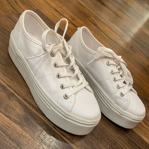 Steve Madden White Platform Sneakers